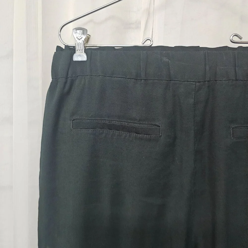 Banana Republic Black Pants Casual Cropped Straight Leg Office L - Picture 8 of 11